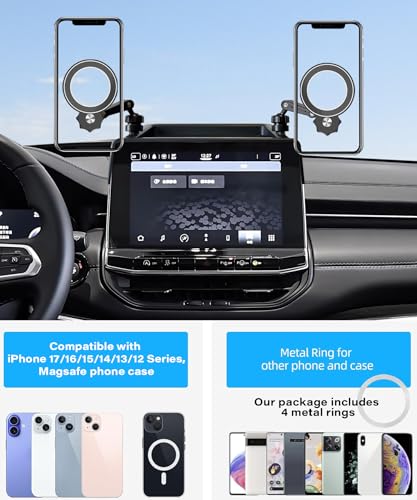 Car Phone Holder for 2022-2026 Jeep Compass 10.1-inch Screen Accessories - size: for 2022-2026 Jeep Compass(10.1 Inch+Storage Tray)