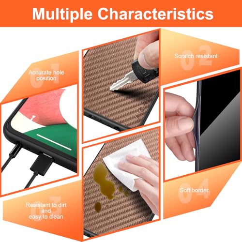 Case for Motorola Moto G Power 2025 Carbon Fibre Texture Shockproof Slim Case Non-Slip Full Body Protective Phone Case (Coffee, for Moto G Power 2025) - color: Coffee Power 2025