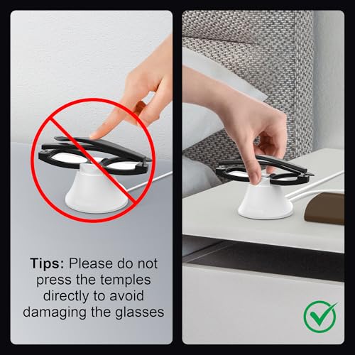 Charging Station Compatible with Ray-Ban Meta Wayfarer/Gen 2 and Skyler/Gen 2 Accessories, Magnetic Charger Dock Stand with Fast Charging & LED Indicator for Smart Glasses & Glasses Case - size: White