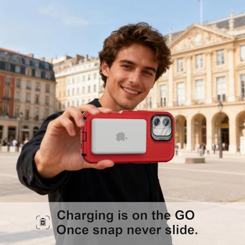Follaroma for iPhone 16 Case with Magnetic,Heavy Duty Case,6.1'',Red - color: Red, size: iPhone 16 6.1''