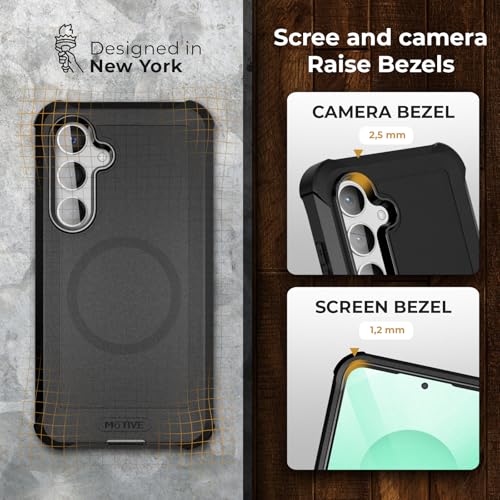 MOTIVE Heavy Duty Case for Samsung Galaxy s25/s24 Plus, Belt Clip | 6.7" | Bunker Series, Military Grade Multi-Layer Protection, PC/TPU Build, Sealed Port Cover, Compatible with MagSafe Qi2 Charging - size: s25 Plus & s24 Plus