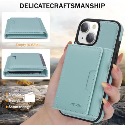 for iPhone 15 Wallet Case, 2-in-1 Detachable Phone Case, Card Holder RFID Blocking, Fashionable Faux Leather Card Slot & Folding Design (Blue 6.1'') - color: Blue, size: iPhone 15
