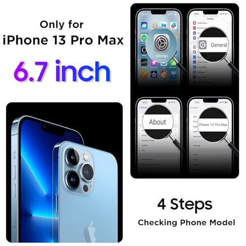 Compatible with iPhone 13 Pro Max Case Waterproof, Built-in Screen & Camera Protector IP68 Underwater Full Body 13FT Military Dropproof Shockproof Phone Case 6.7"-Black/Clear - color: Black, size: iPhone 13 Pro Max