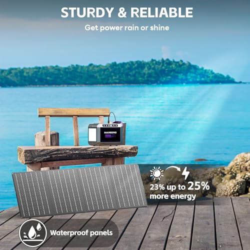 MARBERO 172Wh Solar Generator with Panels Included Solar Panel Kit 40W - color: Purple Black