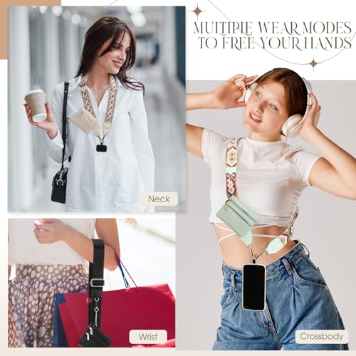 4 Pack Clip and Go Strap for Phone with Wallet,Cute - style: Cute