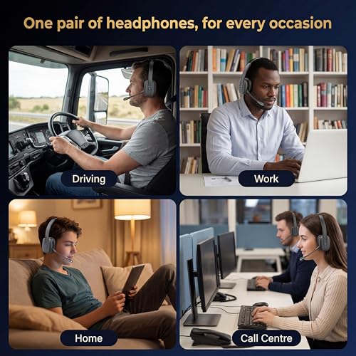 SINWE Trucker Bluetooth Headset with Dual Mic Noise Cancelling - style: Ultra-Light