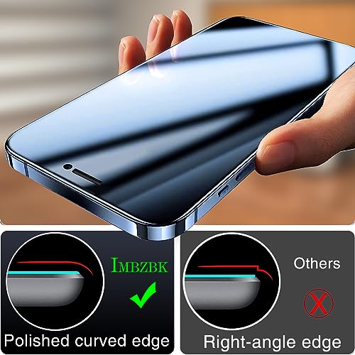 IMBZBK 3 Pack Privacy Screen Protector for iPhone 12 Pro Max,Tempered Glass - size: iPhone 12 Pro Max 6.7 inch