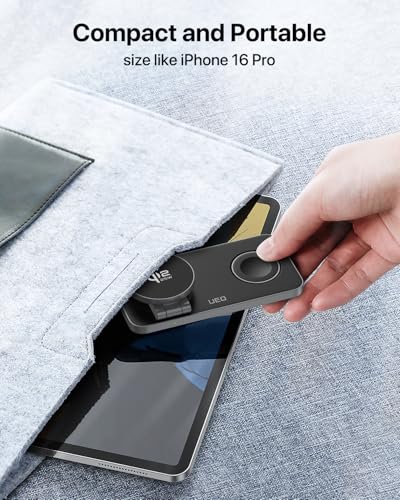 UEQ 3-in-1 Charging Station for Apple Devices,QI2.2 25W Ultra-Fast Magnetic Wireless Charger Stand,Compatible with MagSafe,Foldable Travel Charger for iPhone Air/17/16/15/14/13/12,Apple Watch,AirPods - color: Pure Black