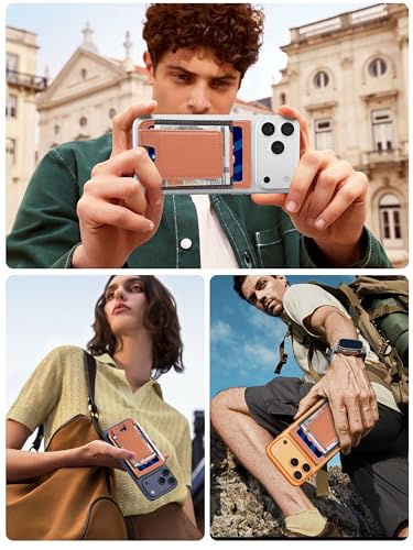 for MagSafe Wallet Tracker with Money Clip, Works with Apple Find My, Brown - color: Brown Find My