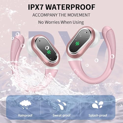 Wireless Earbuds, 2026 Bluetooth 5.4 Headphones, ENC Noise Canceling Mic - color: Loyal Pink