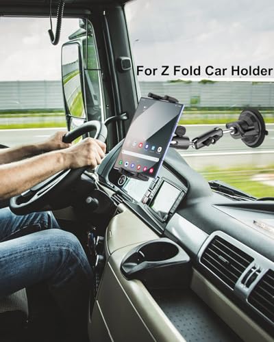 Z Fold Car Holder, Windshield Mount for Foldable Phone, Super Suction Cup