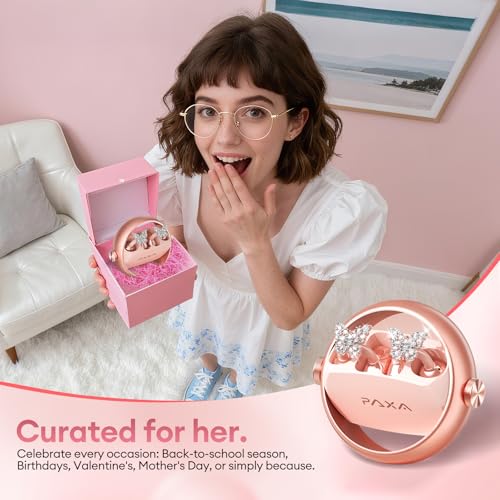 PAXA 3 in 1 Ctbuds Stylish Jewelry-Style Clip on Open Ear Headphones Wireless Earbuds, Instant Earring Mode, Ultra-Long 140H Play, Bluetooth 6.0, All-Day Wear for Work Fitness Daily Use, Rose Gold - color: G-Rose Gold-Butterfly Earring