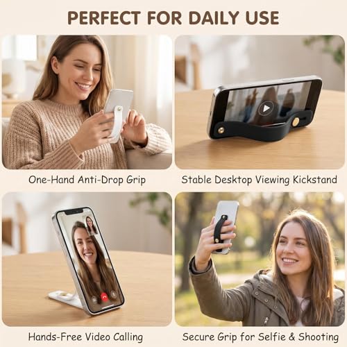 4 Pack Phone Finger Strap Grips Holder for Smartphones & Tablets