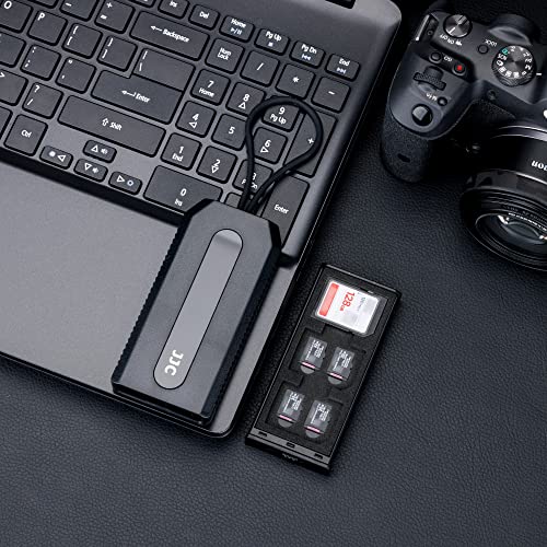 Portable Memory Card Case Holder for 6 SD SDHC SDXC Cards and 12 Micro SD TF Cards, Anti-Shock SD Card Case with Easy Push-Pull Design - size: For SD Card x 6