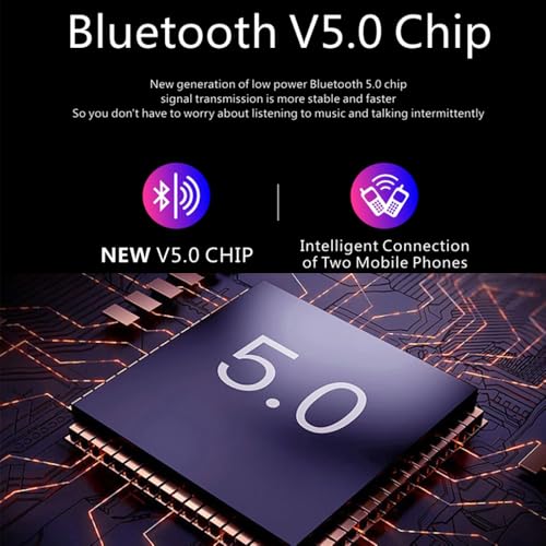 IHAO Bluetooth Earpiece Headphone Dual Noise Cancelling Mic Painless Open-Ear Handsfree Headset Stereo Sound Left/Right Changeable Earhook Earphones for Driving/Business/Gym-Single Ear F900 Black - color: Single Ear Headphone F900 Black