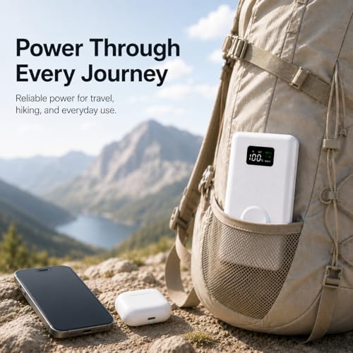pzoz 20000mAh Portable Charger with Apple Watch Charger, 45W PD Power Bank