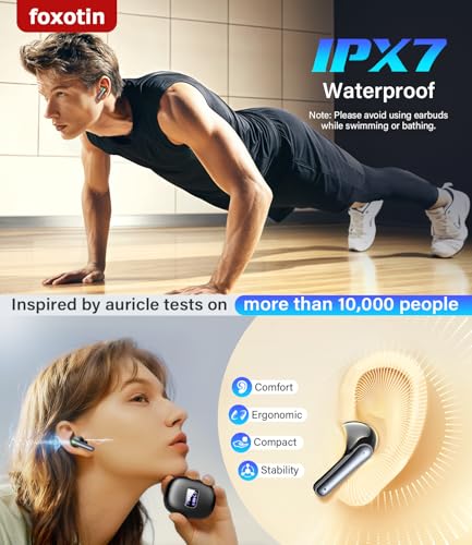 Nequga Wireless Earbuds Bluetooth 5.4 Headphones with 48H Playtime Ear Buds