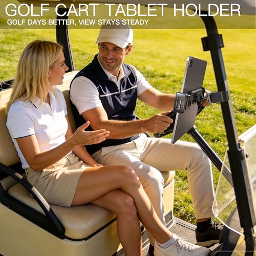 Spin Bike Tablet Holder Super Crab Handlebar Climp Mount for Gym,Treadmill,Stroller,Handlebar,Shopping Cart,Golf Cart Compitable with 4.7~12.9" iPad Switch iPhone e-Reader