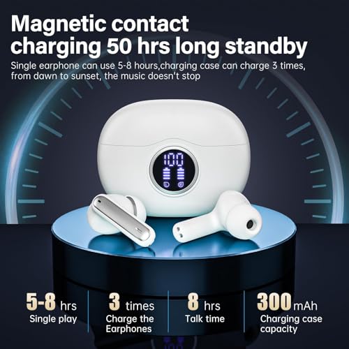 Waterproof Earbud Headphones with 5.2 Bluetooth