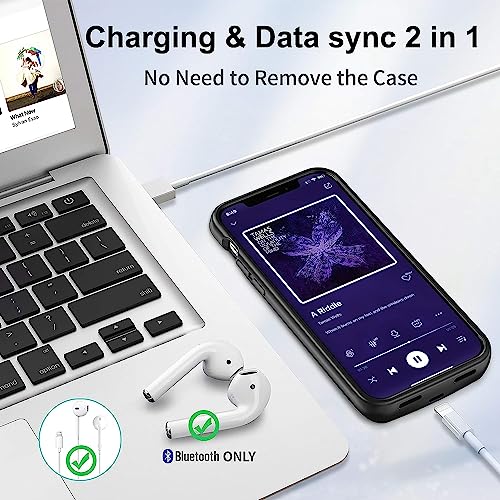 Battery Case for iPhone 12/12Pro, 10000mAh High Capacity Portable Protective Charging Case, Rechargeable Smart Extension Phone Charger - (6.1 inch) Black - size: For iPhone 12/12Pro battery case