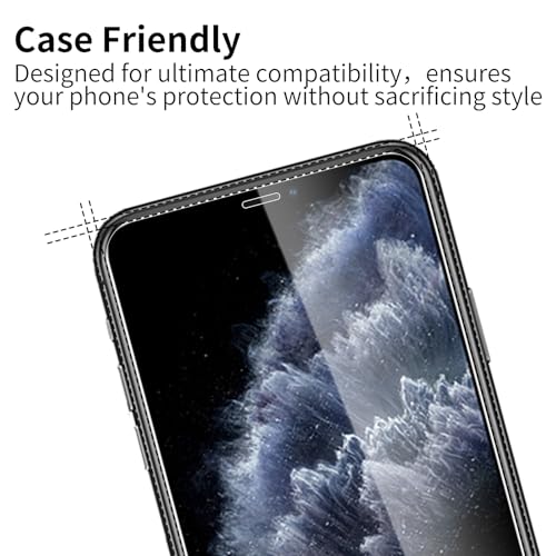 3 Pack Tempered Glass Screen Protector for iPhone 11 Pro/iPhone Xs/iPhone X, 9H Hardness, Scratch Resistant, HD Clear, Case Friendly, Easy Install - size: iPhone 11 Pro/iPhone Xs/iPhone X