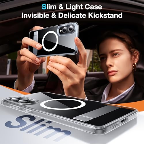 for Samsung Galaxy S25 Edge Case with MagSafe - color: Clear, size: Galaxy S25 Edge with Stand
