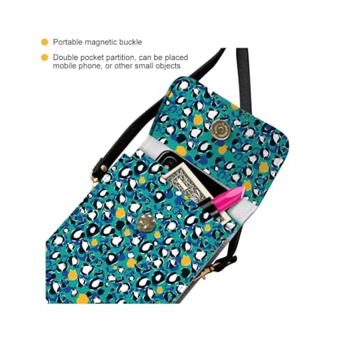 Cute Cat Crossbody Phone Holder Bags for Outdoor Floral Women Crossbody Purse with Touchscreen Window Lightweight Roomy Cell Phone Purse Wallet Birthday, Christmas Gift
