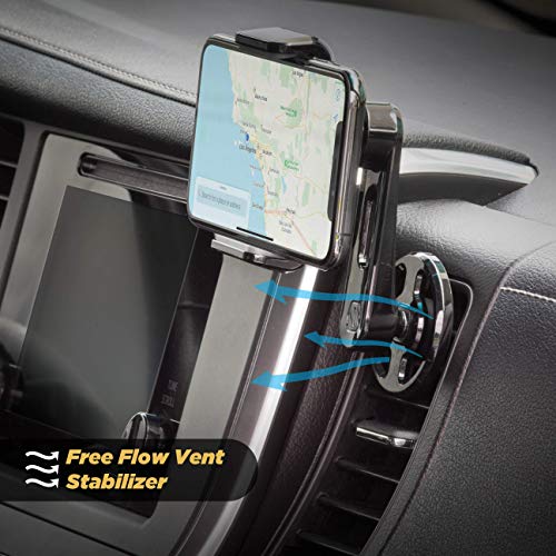 Scosche VP2M-SP Universal Freeflow Vent/Dashboard Phone Holder for Car, 2-in-1 Portable, Adjustable Non-Magnetic Mobile Device Stand with 360° Rotation, Vent Clips and Quick Grip Universal Mount Head - size: 1 Pack, style: FreeFlow Dash / Vent