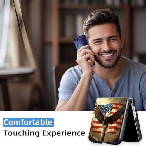 for Z Flip 7 Case Ultra Thin 1.2mm Matte Hard PC Phone Cover- Anti-Scratch Anti-Fingerprint Slim Fit Shockproof Protection Cover for Samsung Galaxy Z Flip 7 Case,Flag Eagle Cross - color: Flag Eagle Cross
