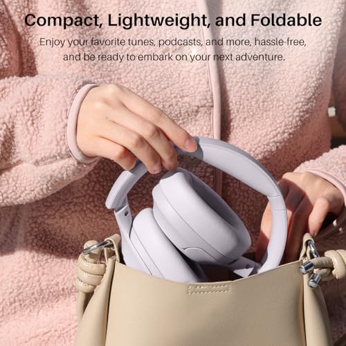 TOZO Hybrid Active Noise Cancelling Headphones, Hi Res Audio - color: Purple