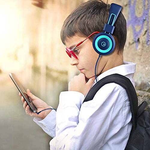 noot products K11 Kids Headphones with Wired Cord 3.5mm Jack Navy/Teal - color: Navy/Teal