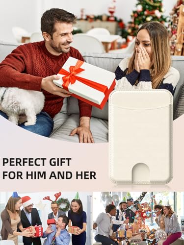 Miroddi for MagSafe Wallet, 4 Cards Holder, Stronger Magnetic Phone Wallet - color: White