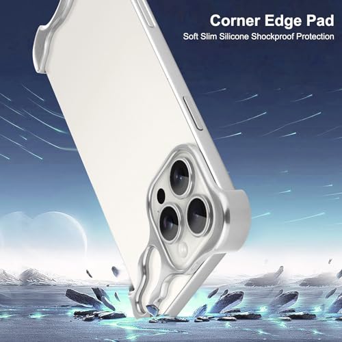 Frameless Phone Case Crafted for iPhone 16 Pro Max Silver - color: Aluminum Silver, size: iPhone 16 Pro Max