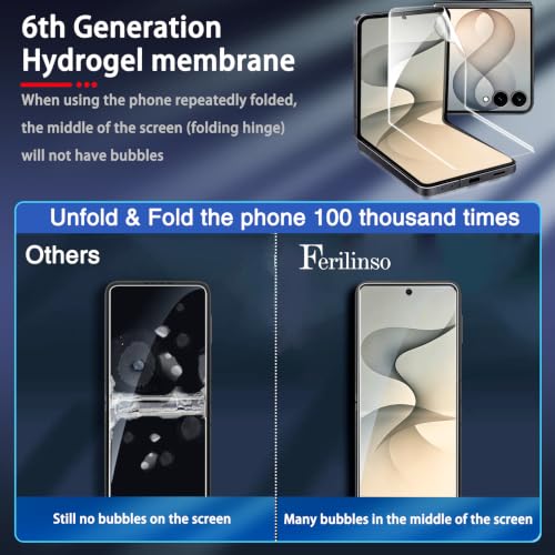 Ferilinso Screen Protector for Samsung Galaxy Z Flip 8, Tempered Glass Back - size: Samsung Z Flip 8-6.9 IN