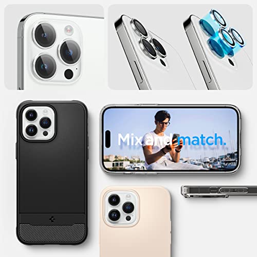 Spigen Camera Lens Protector for iPhone 15 Pro Max,15 Pro,14 Pro Max,14 Pro - color: Silver - iPhone 15 series