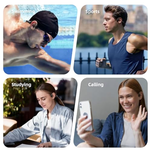 LYPERTEK SoundFree S30 Bone Conduction Headphones, Swimming Headphones - color: SOUNDFREE S30-Black