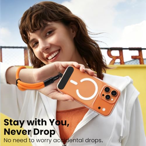 Phone Lanyard, Anti Theft Phone Wrist Strap with 2 Tether Tabs, Adjustable Wristlet & Hand Cell Phone Lanyard for Women and Men (Orange Lanyard) - color: Or6s