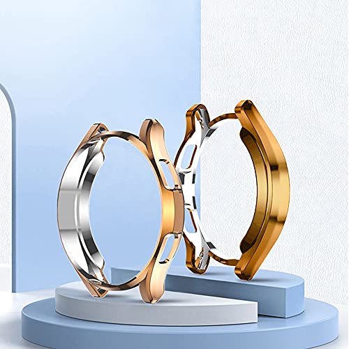 E ECSEM Compatible with Samsung Galaxy Watch 4 Classic 42MM 46MM Case Soft Plated TPU Protective Bumper Cover Case for Galaxy Watch 4 Classic Smartwatch Accessories (46MM) - size: Galaxy Watch 4 Classic 46MM