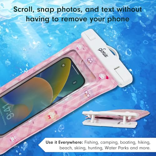 Sonix x Sanrio Waterproof Phone Pouch - Floating Phone Case Dry Bag w/Crossbody Lanyard - Beach Cruise Travel Essentials - Compatible w/All Devices, Touchscreen Friendly | Hello Kitty Latte Bears - color: Hello Kitty and Friends Latte Bears