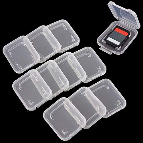 20pcs Plastic Memory Card Storage Case Compatible with SD MMC/SDHC PRO Duo White (20 PCS)