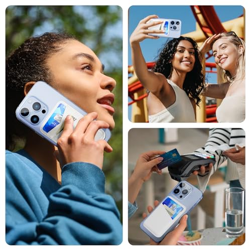 SHANSHUI Magnetic Phone Wallet, Durable Leather Wallet Credit ID Bussiness Card Holder for Back of Phone Compatible with iPhone 17/16/ 15/14/ 13/12 Mini/Plus/Pro/Pro Max - color: White
