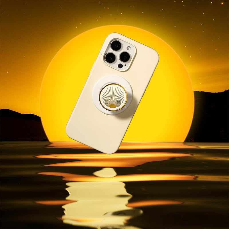 PopSockets Phone Grip for MagSafe, Magnetic Holder- Radiant White - color: Enamel Radiant White, style: MagSafe