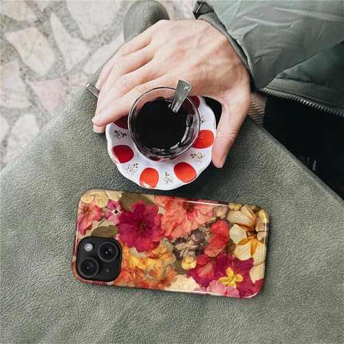 Case for iPhone 14 Plus, Shockproof Hybrid Protective Phone Case, Dual-Layer Drop Protection Anti-Scratch, Pressed Flower - color: Pressed Flower, size: iPhone 14 Plus