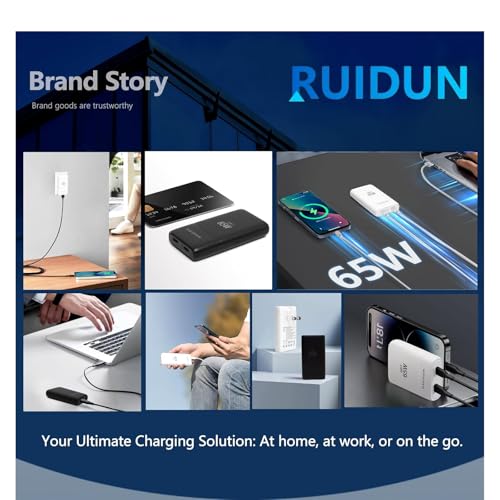 65W GaN USB C Charger,Dual-Port Fast Wall Charger,PD 3.0 & QC 4.0,Foldable Plug for MacBook Pro/Air, iPhone 15, iPad Pro, Galaxy S24, Steam Deck & More (Black-2C) - color: Black-2C