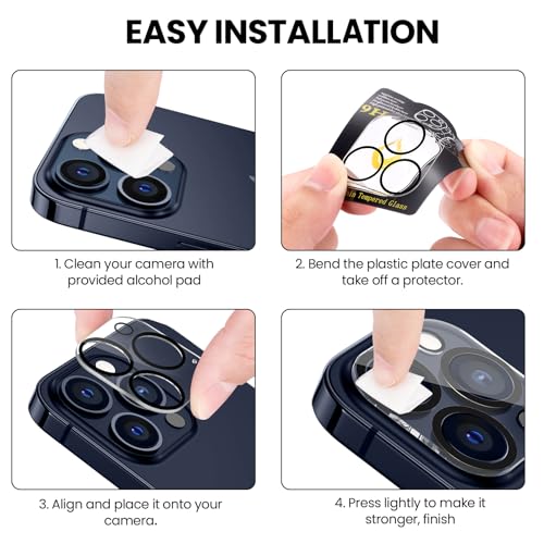 Tensea 3Pcs for iPhone 15 Pro / 15 Pro Max Camera Lens Protector - size: for iPhone 15 Pro/15 Pro Max