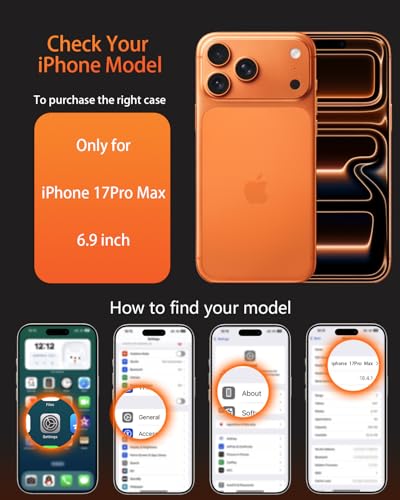 for iPhone 17 pro Max Case, Compatible with MagSafe, Clear with No Yellowing, with 2 Pieces Tempered Glass, Military Grade Shockproof Protective Cover, Slim Rugged Design, 6.9 Inch - color: A1-Clear, size: iPhone 17 pro Max (6.9")
