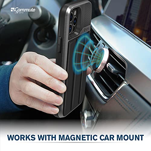 VENA vCommute for iPhone 12 / iPhone 12 Pro Wallet Case, Black - color: Black, size: iPhone 12/ 12 Pro