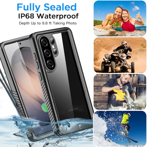 AICase for Samsung Galaxy S26 Ultra Case Waterproof, Clear Water Proof Shockproof Snowproof Dustproof Full Body Rugged Transparent Underwater Phone Case for Galaxy S26 Ultra Built-in Screen Protector - size: S26 ULTRA