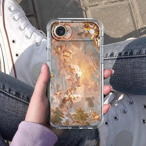 Case for iPhone Air with Renaissance Art Design,Cute Angel God Greek Mythology Painting,Clear Soft TPU Bumper Phone Cover,6.5"(Mythology,17Air) - color: Mythology, size: iPhone Air