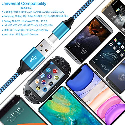 USB C Cable 3FT for Samsung Galaxy S26 S25 Ultra S24 A17 A56 A36 A16 A15 - color: white,rose-red,blue,green,purple